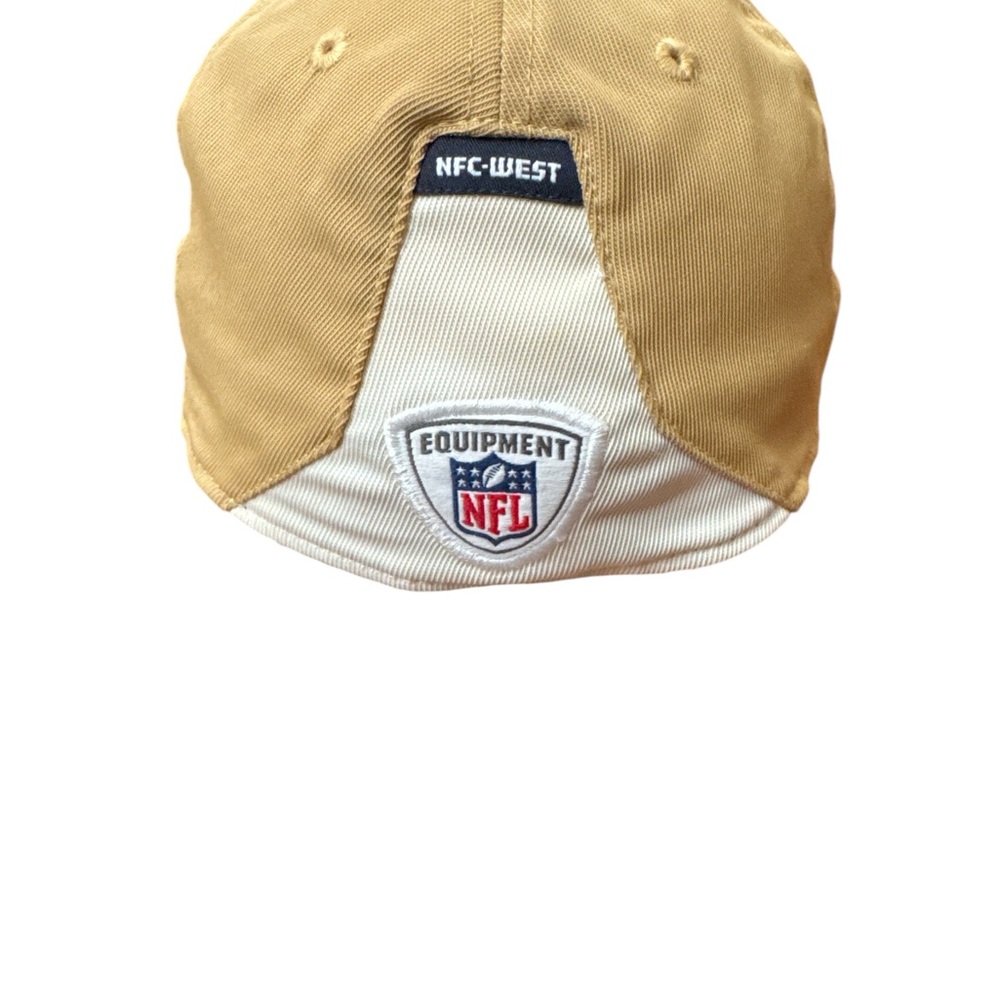 Vintage St. Louis Rams Fitted Cap/Hat Size M/L Reebok Gold & Navy NFL Rams NFC - Picture 4 of 7
